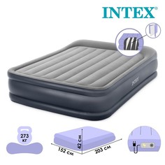 Надувная кровать Intex Deluxe queen с встроенным насосом 64136 203x152x42 см