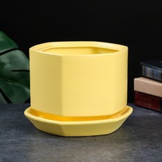 Цветочный горшок Меркурий №2 2,7 л желтый 1 шт. No Brand