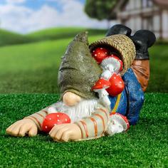 Садовая фигура "Гном упал" 36х21см Хорошие сувениры