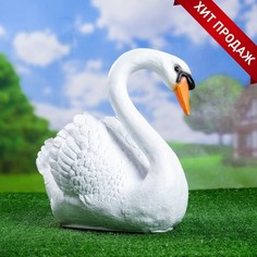 Садовая фигура "Лебедь" белый, 37х25х40см Хорошие сувениры