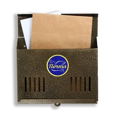 Ящик почтовый без замка (с петлёй), горизонтальный «Мини», бронзовый No Brand