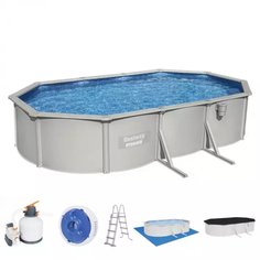 Бассейн каркасный Bestway 610х360х120 см Hydrium 56369 фильтр-насос лестница подстилка тен