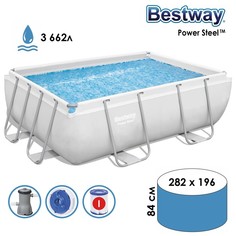 Бассейн каркасный Frame Pool Set, 282 х 196 х 84 см, фильтр-насос, 56629 Bestway