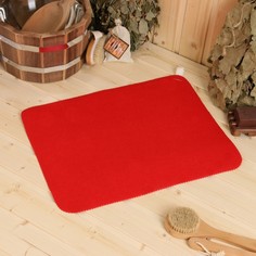Коврик для бани "Прямоугольник" красный Добропаровъ