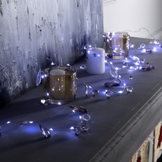 Luazon Lighting Гирлянда «Мишура» 2 м роса с насадками «Ледяные лепестки», IP20, серебрист