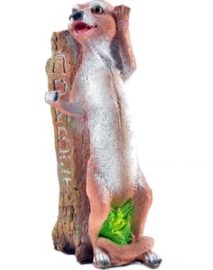 Садовая фигурка Сказка Сурикат у бревна Н -31см L-12cm B-15cm P=0,7 кг