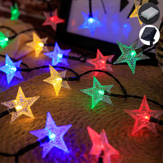 Световая гирлянда новогодняя Star Light звезды 13789539 10 м белый теплый