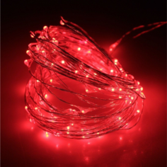 Гирлянда новогодняя светодиодная Solmax Росинка, 50 диодов, 5 м, красный