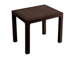 Стол квадратный HENIVER RATTAN SPT-R003 шоколад 90х90х75