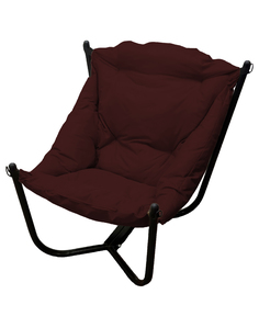 Кресло черное M-Group Чил 12360402 бордовая подушка 80х85х72см