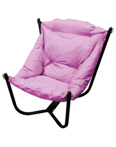 Кресло черное M-Group Чил 12360408 розовая подушка 80х85х72см