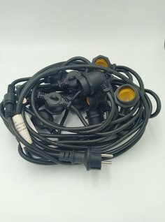 Ретро гирлянда уличная,LUMINELLI,LSL-RETRO2-7,5M-15S-50DIST-BL,7,5 м, без ламп в комплекте