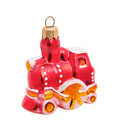 Елочная игрушка Паровозик Элита 801428 1шт разноцветный Elita