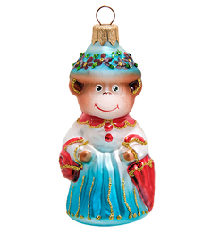 Елочная игрушка Обезьяна мадам Элита 802108 1шт разноцветный Elita
