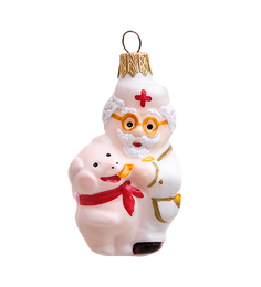 Елочная игрушка Айболит с поросенком Элита 801416 1шт разноцветный Elita