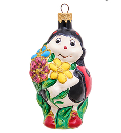Елочная игрушка Божья коровка Элита 801467 1шт разноцветный Elita