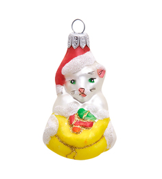 Елочная игрушка Котик Элита 801648 1шт разноцветный Elita