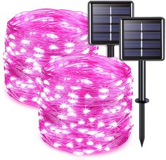 Садовая гирлянда нить на солнечной батарее 100 ламп BoomBoomShop BB-00223