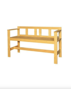 Диван-скамья деревянная, Тихвин, 112х43х70 см, бежевый