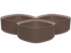 Горшок для цветов Navako Melo 16004-3 1L Brown 3 шт