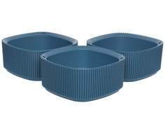 Горшок для цветов Navako Melo 16005-3 1L Blue 3 шт