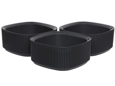 Горшок для цветов Navako Melo 16006-3 1L Anthracite 3 шт