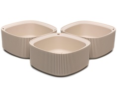 Горшок для цветов Navako Melo 16007-3 1.8L Beige 3 шт