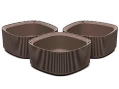 Горшок для цветов Navako Melo 16010-3 1.8L Brown 3 шт