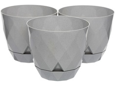 Горшок для цветов Navako Rico 16021-3 1.3L Grey 3 шт