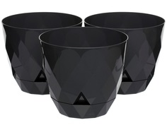 Горшок для цветов Navako Rico 16027-3 2.4L Anthracite 3 шт