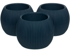 Горшок для цветов Navako Lago 16051-3 0.35L Blue 3 шт