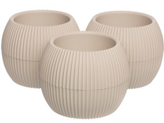 Горшок для цветов Navako Lago 16052-3 0.35L Beige 3 шт