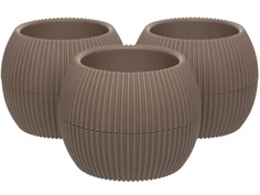 Горшок для цветов Navako Lago 16054-3 0.35L Brown 3 шт