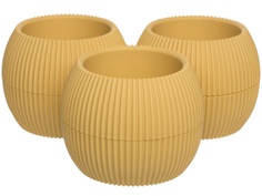 Горшок для цветов Navako Lago 16056-3 0.35L Yellow 3 шт