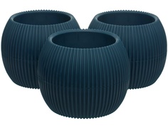 Горшок для цветов Navako Lago 16057-3 0.7L Blue 3 шт