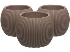 Горшок для цветов Navako Lago 16060-3 0.7L Brown 3 шт