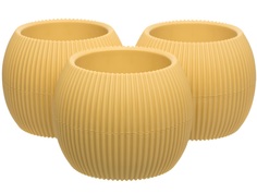 Горшок для цветов Navako Lago 16062-3 0.7L Yellow 3 шт