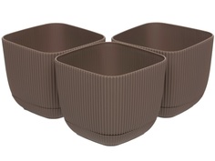 Горшок для цветов Navako Maio 16066-3 0.27L Brown 3 шт