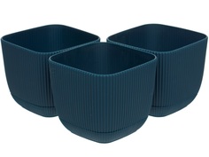 Горшок для цветов Navako Maio 16067-3 0.27L Blue 3 шт