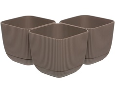Горшок для цветов Navako Maio 16072-3 0.67L Brown 3 шт