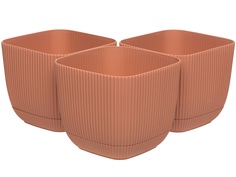 Горшок для цветов Navako Maio 16076-3 1.8L Pink 3 шт