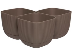 Горшок для цветов Navako Maio 16078-3 1.8L Brown 3 шт