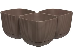 Горшок для цветов Navako Maio 16084-3 4L Brown 3 шт