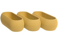 Горшок для цветов Navako Lugo 16089-3 0.55L Yellow 3 шт