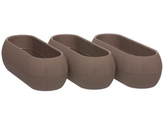Горшок для цветов Navako Lugo 16090-3 0.55L Brown 3 шт