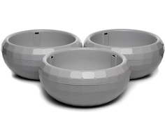 Горшок для цветов Navako Luna 16106-3 4.2L Grey 3 шт