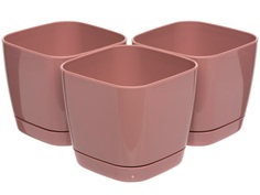 Горшок для цветов Navako Paco 16117-3 0.25L Pink 3 шт