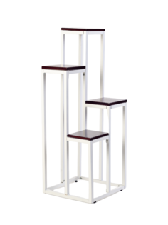 Подставка для цветов Playwoods flowerstand wt black белый - венге