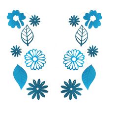 Гирлянда COSY Цветы и листья голубая с блеском 2 шт. по 200 см