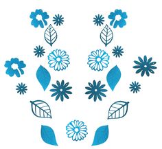 Гирлянда COSY Цветы и листья голубая с блеском ТРИ штуки по 200 см